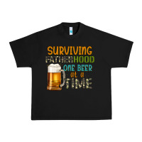 Black surviving fatherhood one beer at a  time Urban Heavy Tee - Artiststas