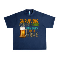Navy surviving fatherhood one beer at a  time Urban Heavy Tee - Artiststas