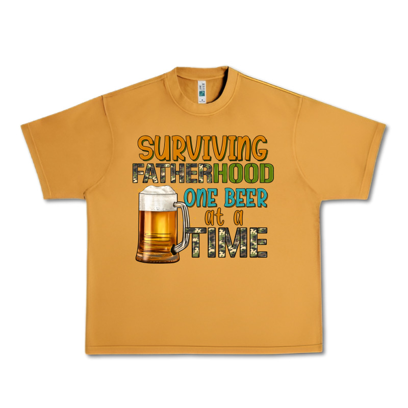 Surviving Fatherhood One Beer At A  Time Urban Heavy Tee by Artiststas | Teevron