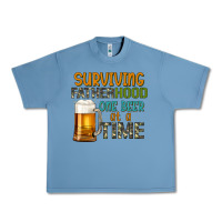 Pebble Blue surviving fatherhood one beer at a  time Urban Heavy Tee - Artiststas