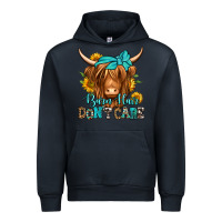 Navy barn hair don't care long haired cow Urban Hoodie - Jasminsmagicworld