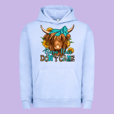 Barn Hair Don't Care Long Haired Cow Urban Hoodie Designed By Jasminsmagicworld