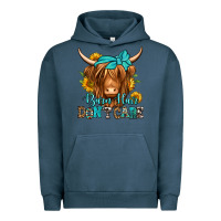 Pigment Midnight Navy barn hair don't care long haired cow Urban Hoodie - Jasminsmagicworld