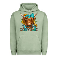 Pigment Oil Green barn hair don't care long haired cow Urban Hoodie - Jasminsmagicworld