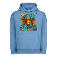 Pigment Pebble Blue barn hair don't care long haired cow Urban Hoodie - Jasminsmagicworld