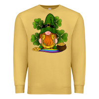 Antique Gold st patricks day gnomes shamrock gold horseshoes rainbow Premium Sweatshirt - RanaPortraitStore