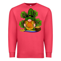 Cardinal st patricks day gnomes shamrock gold horseshoes rainbow Premium Sweatshirt - RanaPortraitStore