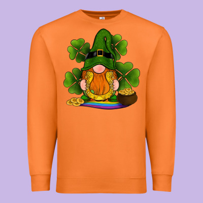 St Patricks Day Gnomes Shamrock Gold Horseshoes Rainbow Premium Sweatshirt Designed By Ranaportraitstore