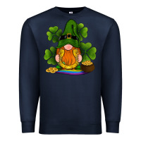 Navy st patricks day gnomes shamrock gold horseshoes rainbow Premium Sweatshirt - RanaPortraitStore