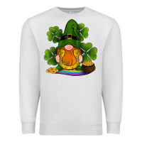 Oatmeal Heather st patricks day gnomes shamrock gold horseshoes rainbow Premium Sweatshirt - RanaPortraitStore