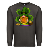 Smoke st patricks day gnomes shamrock gold horseshoes rainbow Premium Sweatshirt - RanaPortraitStore