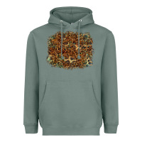 Sage leopard tooled leather turquoise Heavyweight Hoodie - RanaPortraitStore