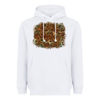 White leopard tooled leather turquoise Heavyweight Hoodie - RanaPortraitStore