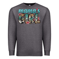 Charcoal Heather mama s girl Premium Sweatshirt - Zillion Design Studio