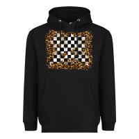 Black racing leopard background Heavyweight Hoodie - RanaPortraitStore