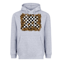 Heather Grey racing leopard background Heavyweight Hoodie - RanaPortraitStore