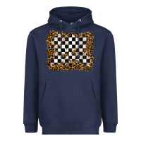 Navy racing leopard background Heavyweight Hoodie - RanaPortraitStore