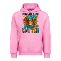 Fuchsia Pink you ain't my brand of cattle longhaired cow Urban Hoodie - Jasminsmagicworld