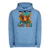 Pigment Pebble Blue you ain't my brand of cattle longhaired cow Urban Hoodie - Jasminsmagicworld