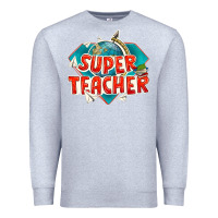 Heather Grey super teacher Premium Sweatshirt - texasbilliewilder
