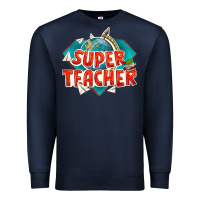 Navy super teacher Premium Sweatshirt - texasbilliewilder