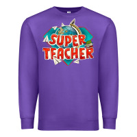 Purple super teacher Premium Sweatshirt - texasbilliewilder