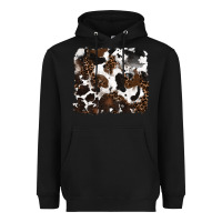 Black leopard cowhide background Heavyweight Hoodie - RanaPortraitStore
