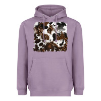 Lavender leopard cowhide background Heavyweight Hoodie - RanaPortraitStore