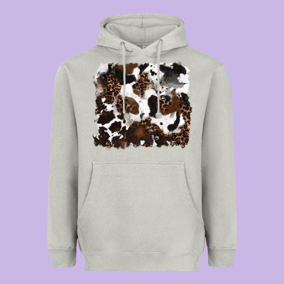 Heavyweight Hoodie leopard cowhide background