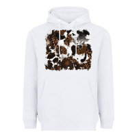 White leopard cowhide background Heavyweight Hoodie - RanaPortraitStore