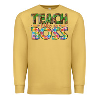 Antique Gold teach like a boss Premium Sweatshirt - texasbilliewilder