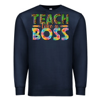 Navy teach like a boss Premium Sweatshirt - texasbilliewilder