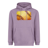 Lavender softball brushstroke Heavyweight Hoodie - RanaPortraitStore