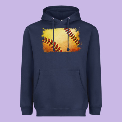 Heavyweight Hoodie softball brushstroke