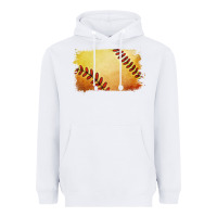 White softball brushstroke Heavyweight Hoodie - RanaPortraitStore