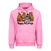 Fuchsia Pink happy holidays Urban Hoodie - JahusDesignShop