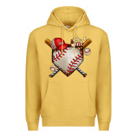 Antique Gold baseball Premium Hoodie - AdoDesignShop