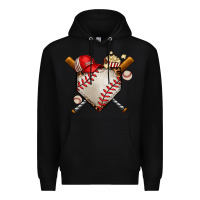 Black baseball Premium Hoodie - AdoDesignShop