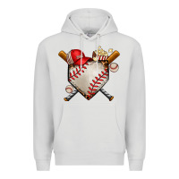 Dove Grey baseball Premium Hoodie - AdoDesignShop