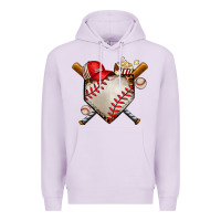 Lilac baseball Premium Hoodie - AdoDesignShop