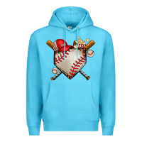 Ocean Blue baseball Premium Hoodie - AdoDesignShop