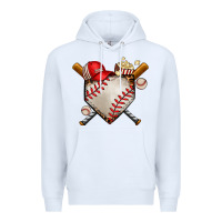 White baseball Premium Hoodie - AdoDesignShop