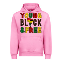 Fuchsia Pink young black and free Urban Hoodie - Artiststas