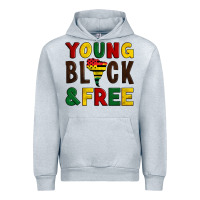 Heather Grey young black and free Urban Hoodie - Artiststas