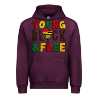 Mauve Wine young black and free Urban Hoodie - Artiststas