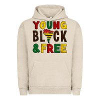 Pigment French Oak young black and free Urban Hoodie - Artiststas