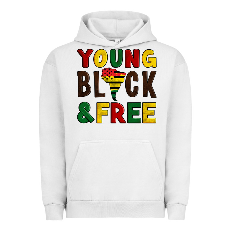 Young Black And Free Urban Hoodie by Artiststas | Teevron