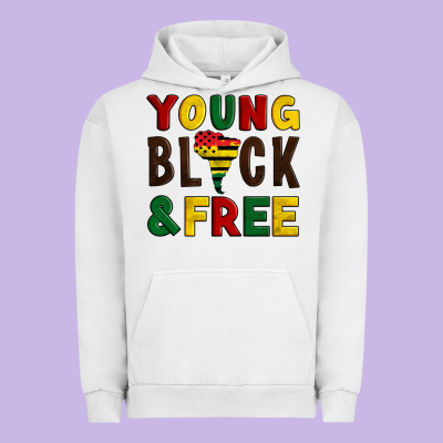 Young Black And Free Urban Hoodie Designed By Artiststas