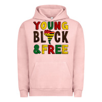 Pigment Salmon young black and free Urban Hoodie - Artiststas