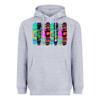 Heather Grey tie dye brushstrokes Heavyweight Hoodie - RanaPortraitStore